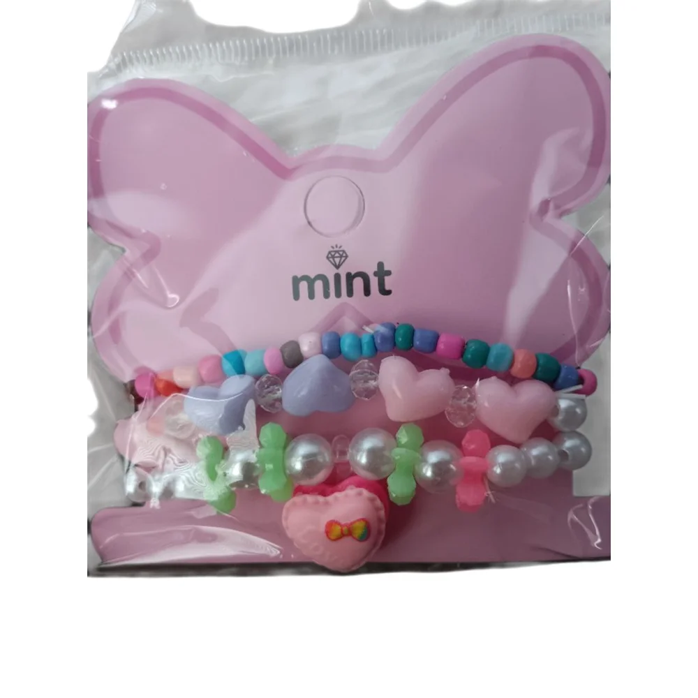Adorable 3 PC Heart Bracelet Set for your Lil Valentine 💕